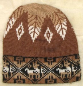 Braune Beanie Mütze aus Alpakawolle