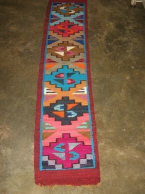 Handgewebter Teppich aus den peruanischen Anden, 150 x 30 cm