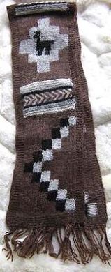 Schal aus naturbelassener Alpakawolle, Inka Design