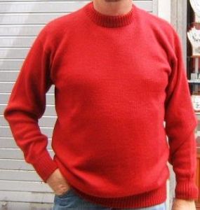 Roter Rollkragen Pullover, Babyalpaka Wolle