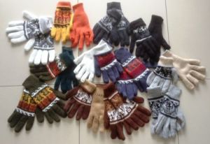 100 beidseitig tragbare Fingerhandschuhe aus Alpakawolle