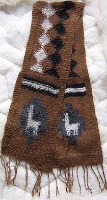 Schal aus naturbelassener Alpakawolle,Alpakita