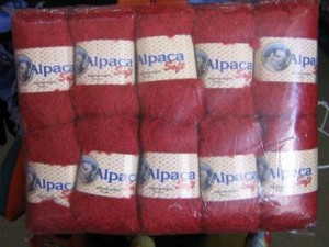 100% pure rote Babyalpaka Wolle zum stricken, 450 Gramm Paket