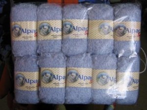 100% pure hellblaue Babyalpaka Wolle zum stricken, 450 Gramm Paket
