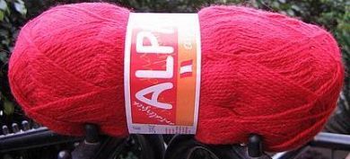 450 Gramm rote Alpaka Wolle zum stricken, 5 Ballen