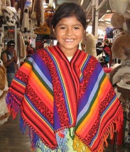 Kinderponcho Cusco, aus Peru