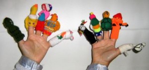 20 Peruvian finger puppet, hand knitted