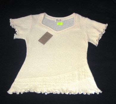 Weisses kurzarm Shirt aus ökologischer Baumwolle