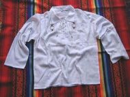 Weisses peruanisches folklore Shirt, Baumwolle