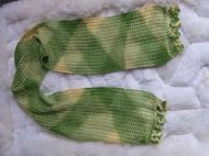 Kurzer gruener Schal aus Hasenwolle, original aus Peru