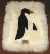 Kleiner Alpakafell Unterleger, Pinguin
