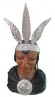 Handgeschnitzt Peru Inka Figur Zedernholz 950er Silber