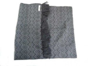 Dunkelgrauer gewebter Schal aus Alpakawolle, 160 x 60 cm, Unisex