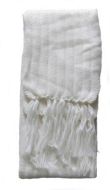 Weiss gerippter Schal aus Alpakawolle, 170 x 18 cm, Unisex
