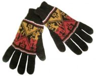 Gestrickte Herren Handschuhe Nasca aus Alpakawolle, Einheitsgrösse