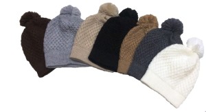 Bund 50 Unisex Bommel Mützen Alpakawolle Einheitsgrösse