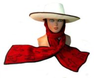Panama Hut handgeflochten, Toquilla-Palme, 1A Qualitaet mit passendem Schal