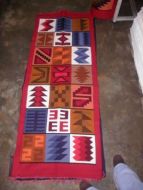 Roter peruanischer Webteppich, native Designs, 150 x 60 cm