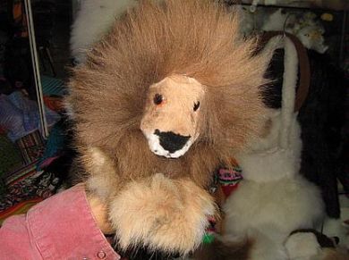 Lion Made Of Real Alpaca Fur, Cuddly Toy