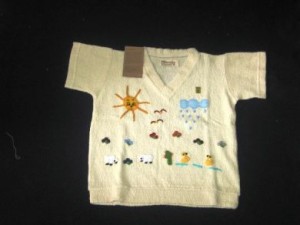 Bestickter Pullover fuer Babies, Ökologische Baumwolle
