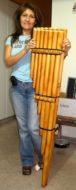 Toyo Bass Floete, professionelles Musikinstrument Bambus 90 cm